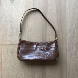 Brown Faux Leather Purse
